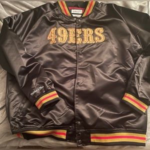 Mitchell's & Ness 49ers starter style Jacket black like new *RARE*